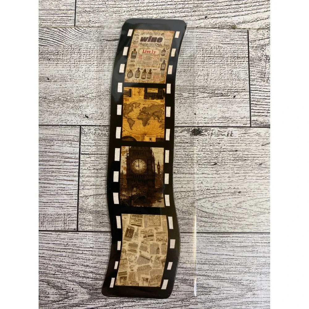Bookmark of Film Strip Collage Ephemera - Dark Academia Nostalgic Travel